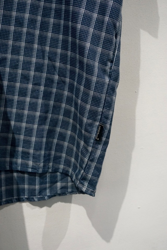 polyester plaid s/s shirt