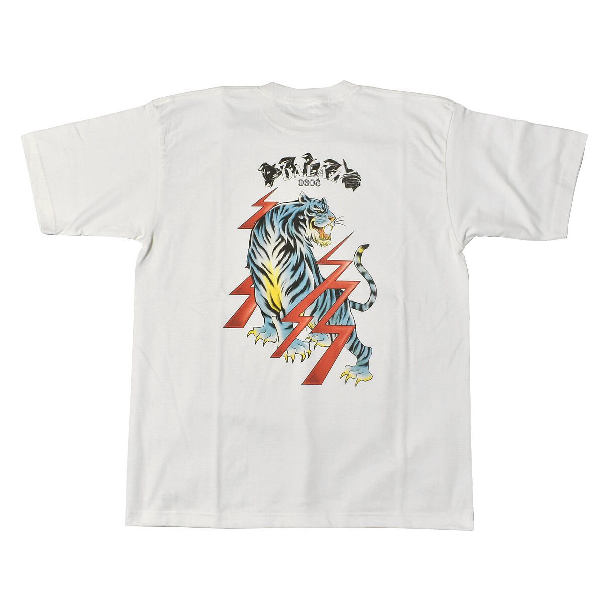 Tシャツ 虎 タイガー 虎柄 半袖 tシャツ ロゴTシャツ 白 ホワイト 刺繍