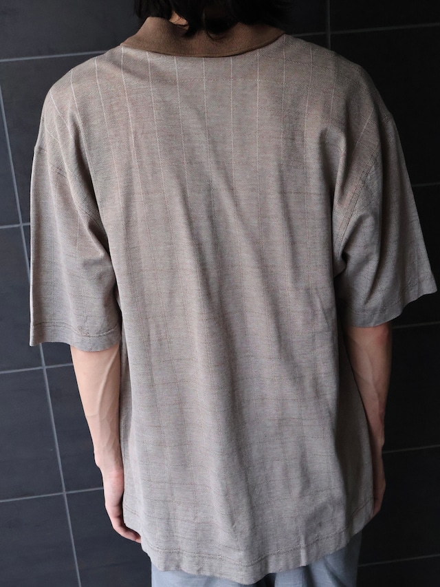 【salvatore ferragamo】coloring half zip polo shirt