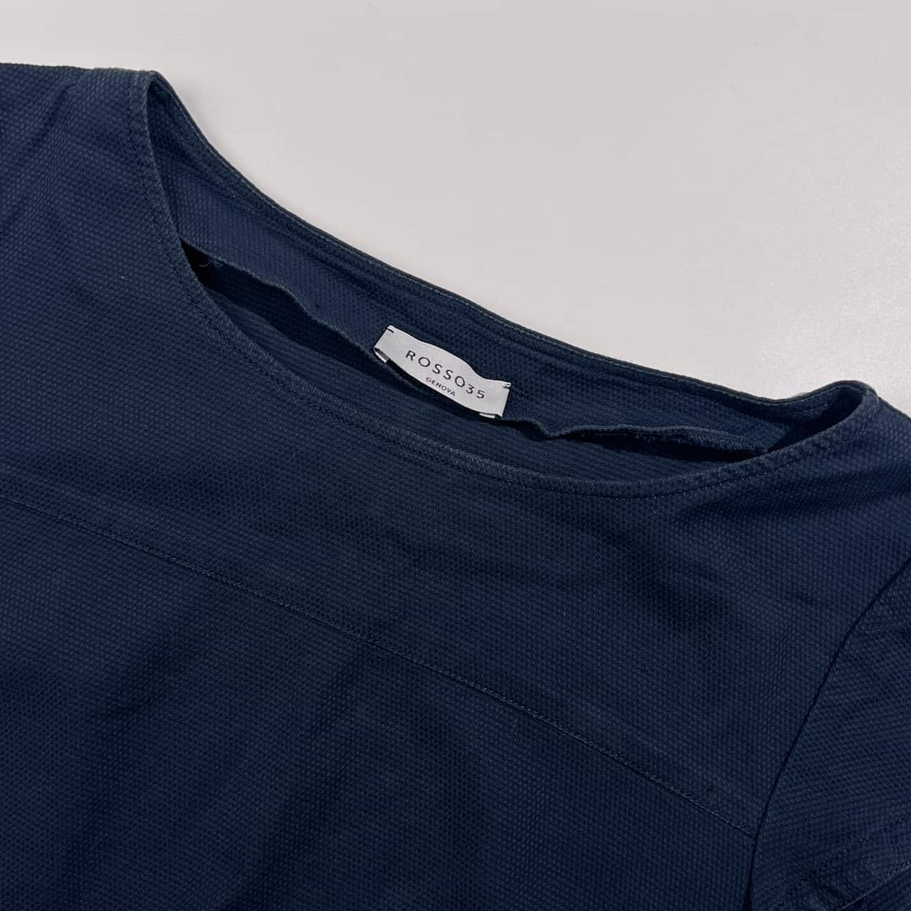 イタリア製 ROSSO35 ロッソ35 フレンチスリーブ ワンピース 44/ネイビー系 レディース 春夏 カジュアル