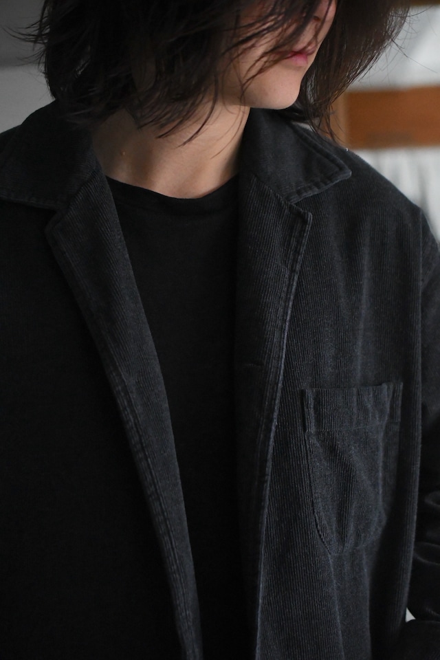 Cale / Stone Washed Corduroy Jacket (Charcoal)