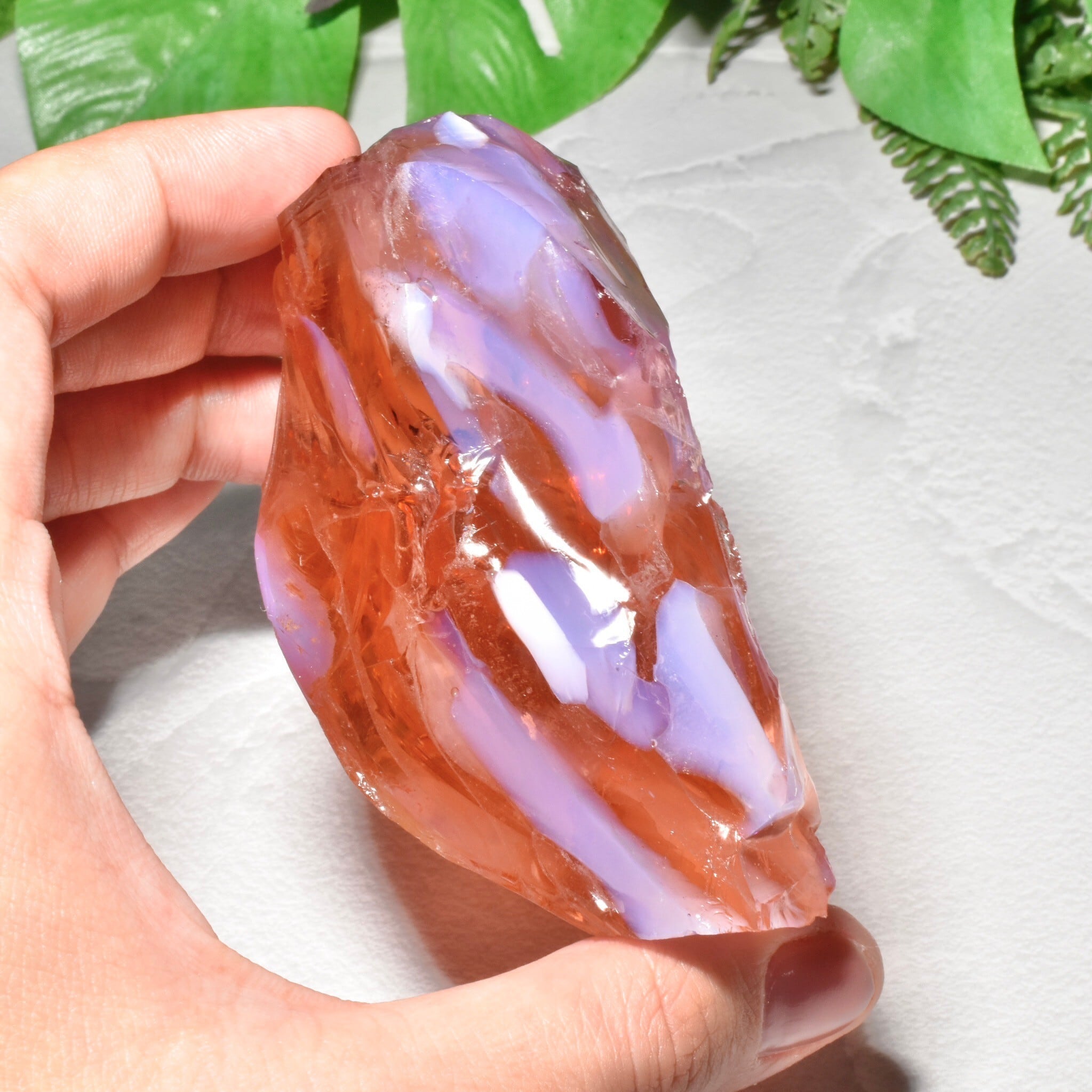 シエラネバダ産 アンダラクリスタル原石 ピンクスワールマルチカラー