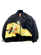 【bomber34】再構築リバーシブルボンバー Kimono×Military MIX BOMBER JACKET
