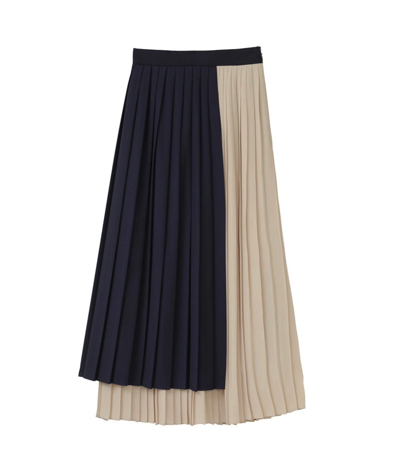 CLANE クラネ　 BI COLOR PLEATS SKIRT