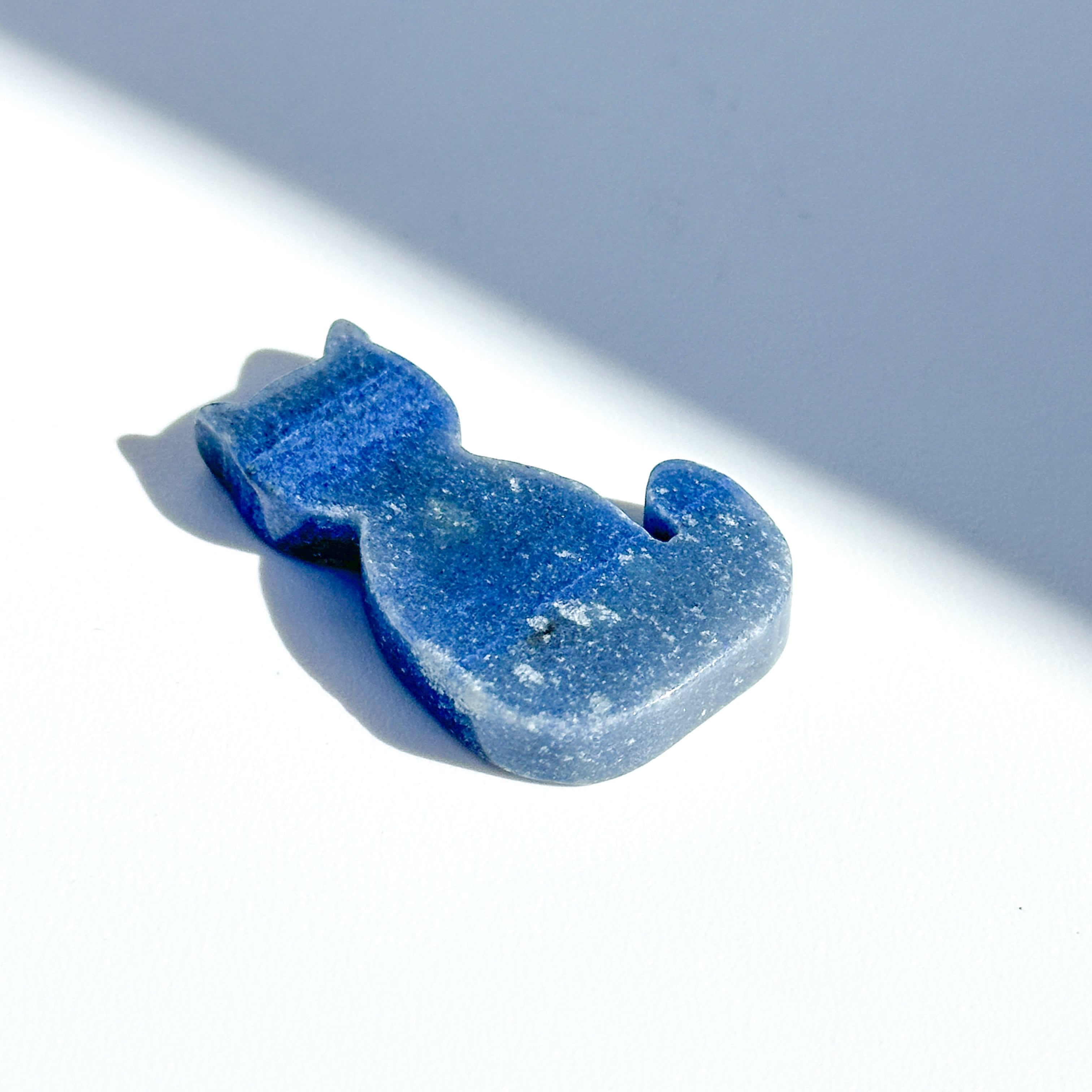 ブルーアベンチュリン 猫ちゃん01◇ Blue Aventurine Cat ◇天然石