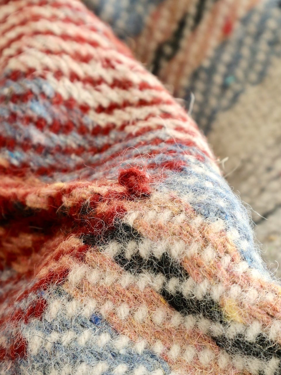 リサイクルウール ブランケット チェック柄｜Recycled Wool Mix