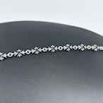 タイニーチェーン プラスブレスレット パヴェ ブルーサファイア SV925