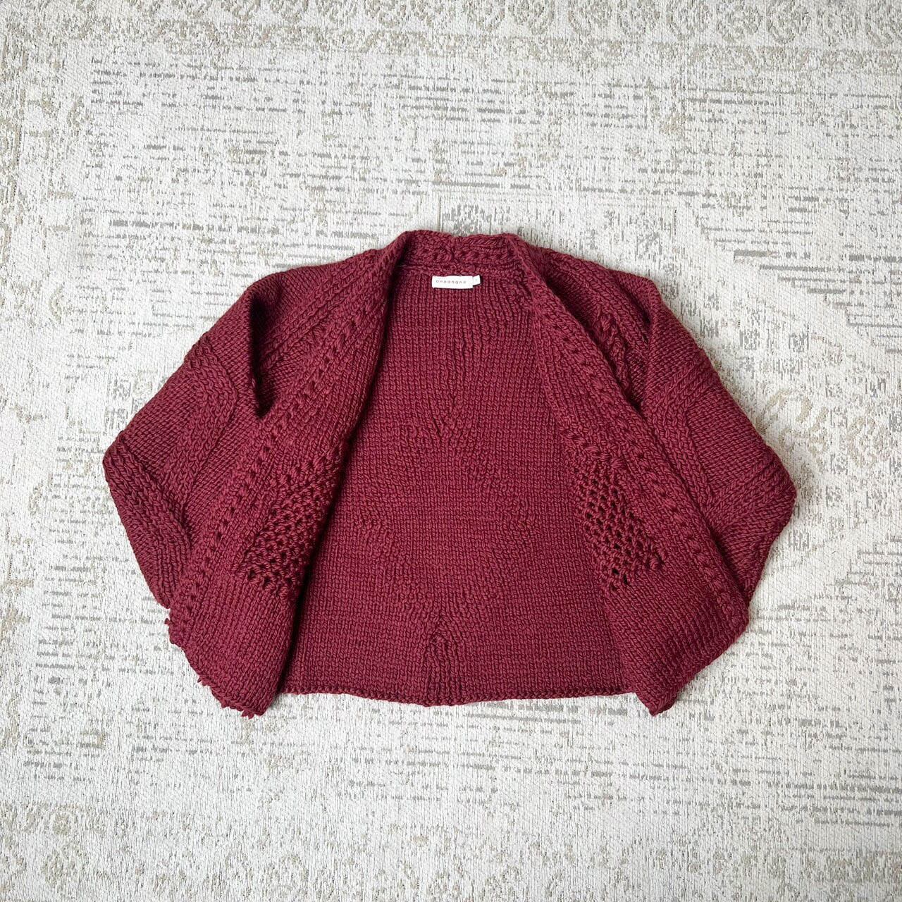 [NEW]ONE ON ONE handmade fringe knit cardigan