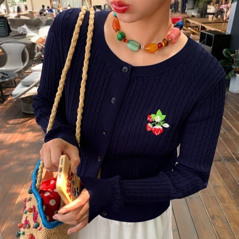 Long sleeve embroidered cardigan 00331