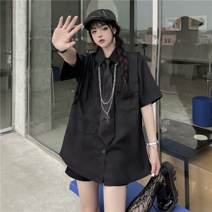 サマールーズシャツ レディーススタイルカジュアルTシャツ 夏物 ケッペル57165556364