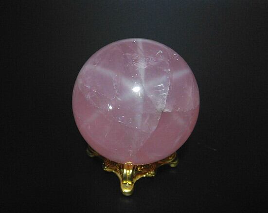 【送料無料】【高品質】マダガスカル産スターローズクオーツ丸玉　STARROSE−5