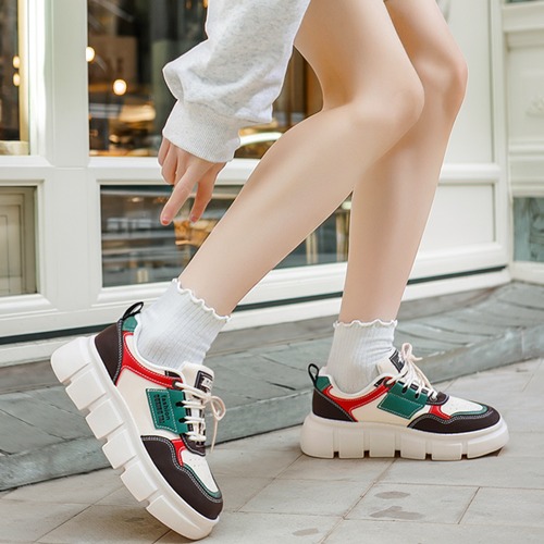 カラーブロックローカットスニーカー　00098