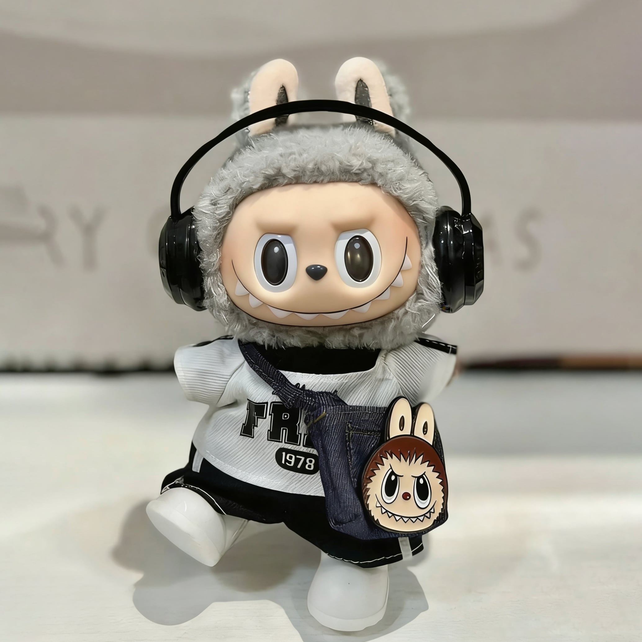 labubu ラブブ スポーツウェアセット ユニフォーム風 ショルダーバッグ付き 15cm17cm フルコーディネート 1/2/3世代 着せ替え