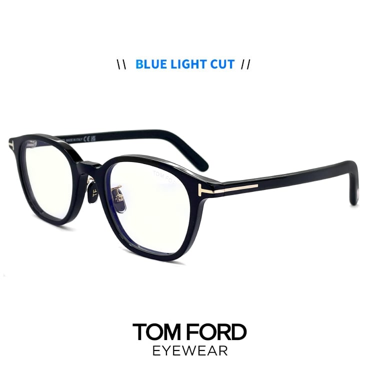 カラーTom Ford トムフォード メガネ 度なし TF5650-D-B ケース付き