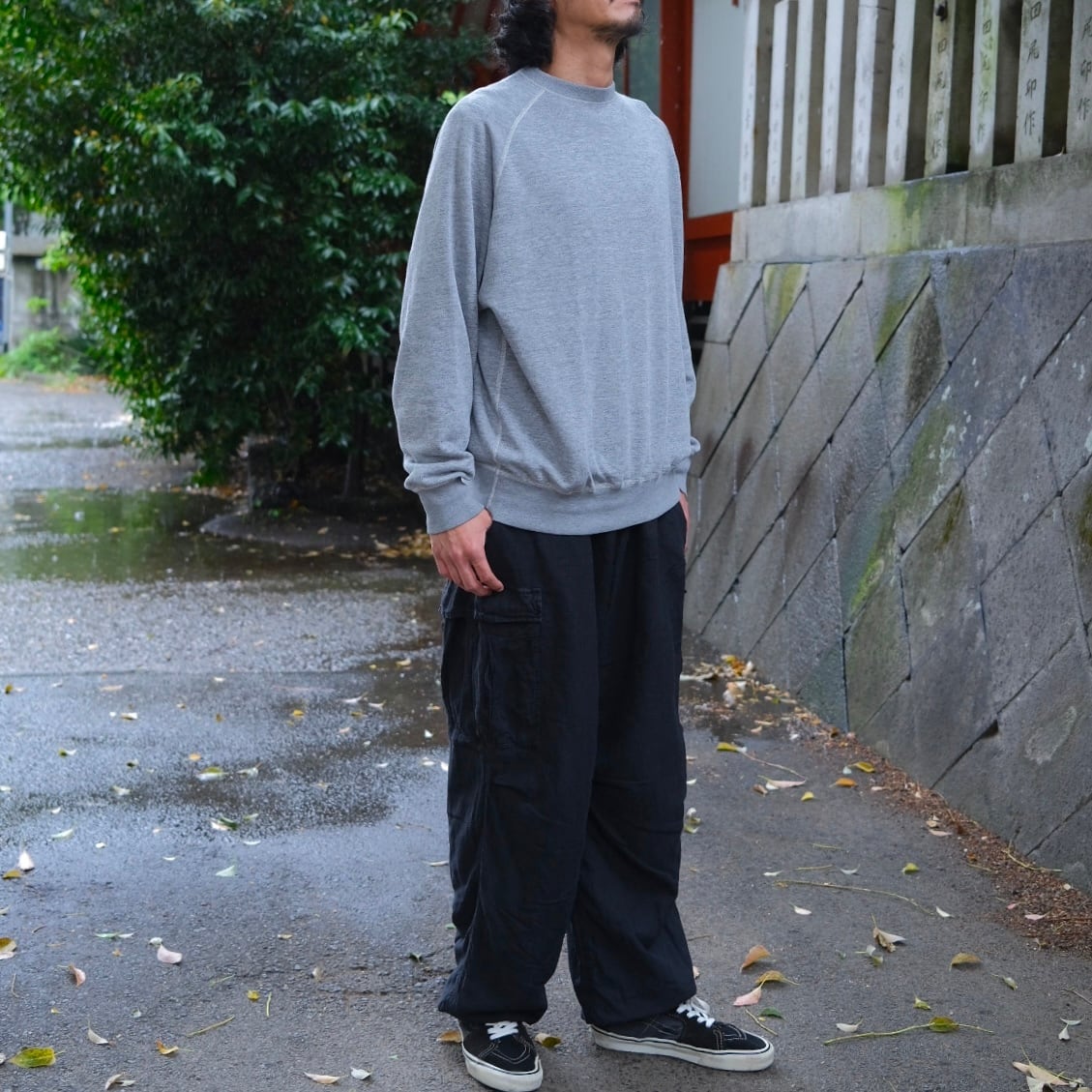 COMOLI(コモリ) /グレー裏毛クルーネック-GRAY-(D01-05045) | Signs