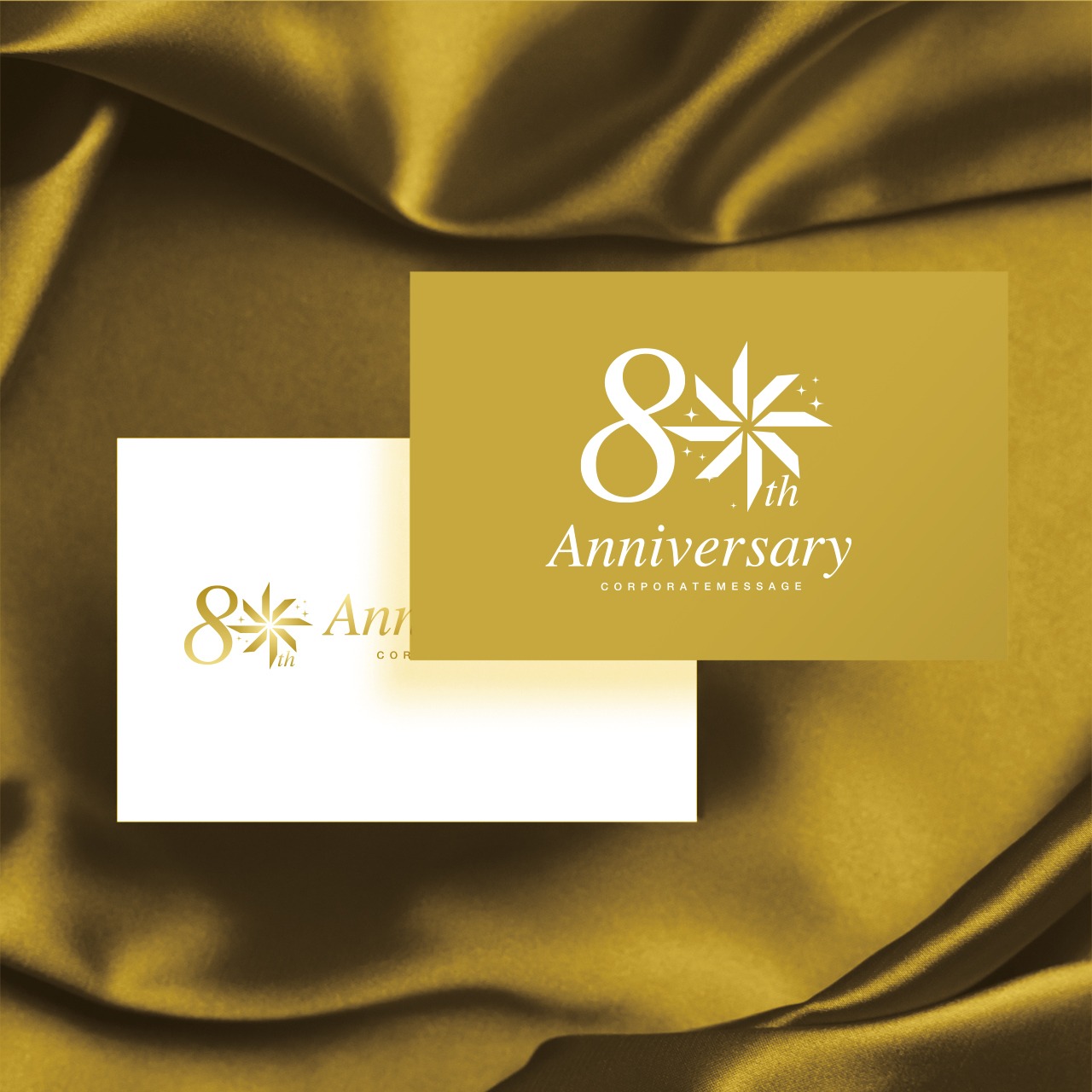 8つの扉が未来への可能性を開く80周年ロゴ