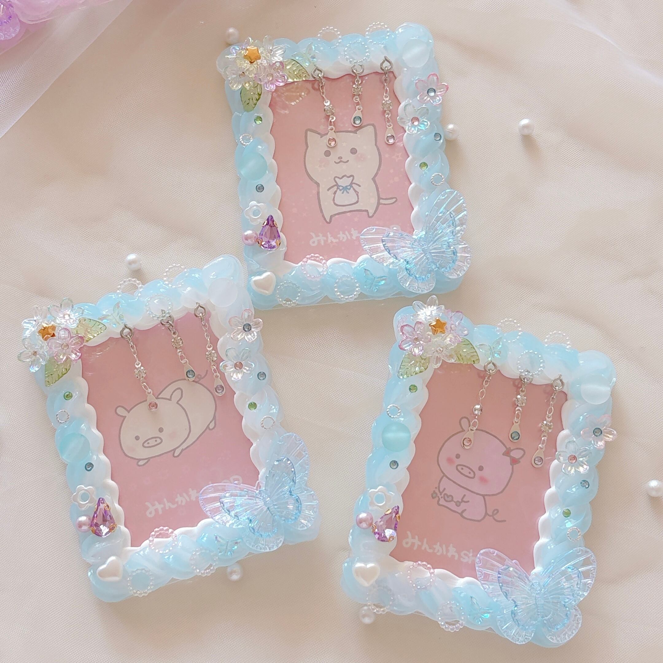 ホイップデコ トレカケースデコ】紫陽花酸性ブルー | みんかわshop