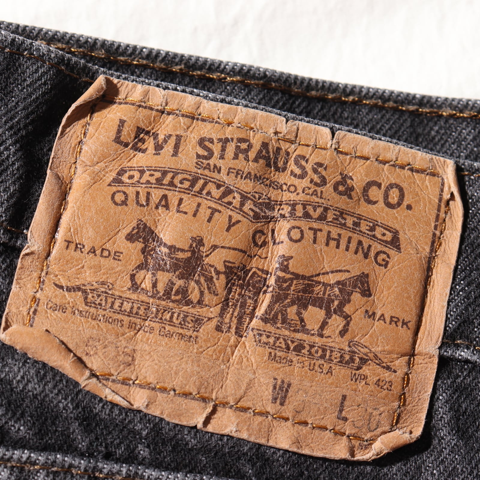 Levi's 505 36×30 裾上げ済み 90年 先染め USA ブラックデニム Levi's 505 36×30 裾上げ済み 90年 先染め USA ブラックデニム