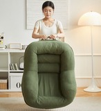 一人掛けソファ U字型 コーデュロイ 110度リクライニング ハンドル付き 背中サポート 人をダメにするソファ ビーズクッション リラックスチェア 読書椅子 パーソナルソファ