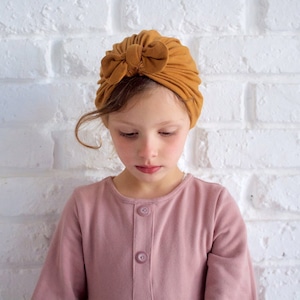 bow turban (mustard) リボンターバン　マスタード