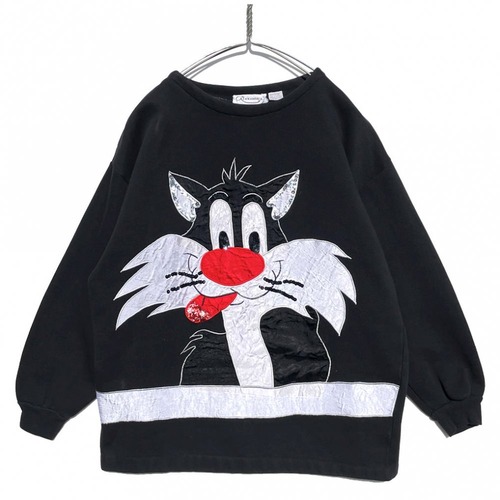 Looney Tunes [Looney Tunes] Vintage Sweat Shirt Sylvester Cat [1990s-] Vintage Sweat Shirt