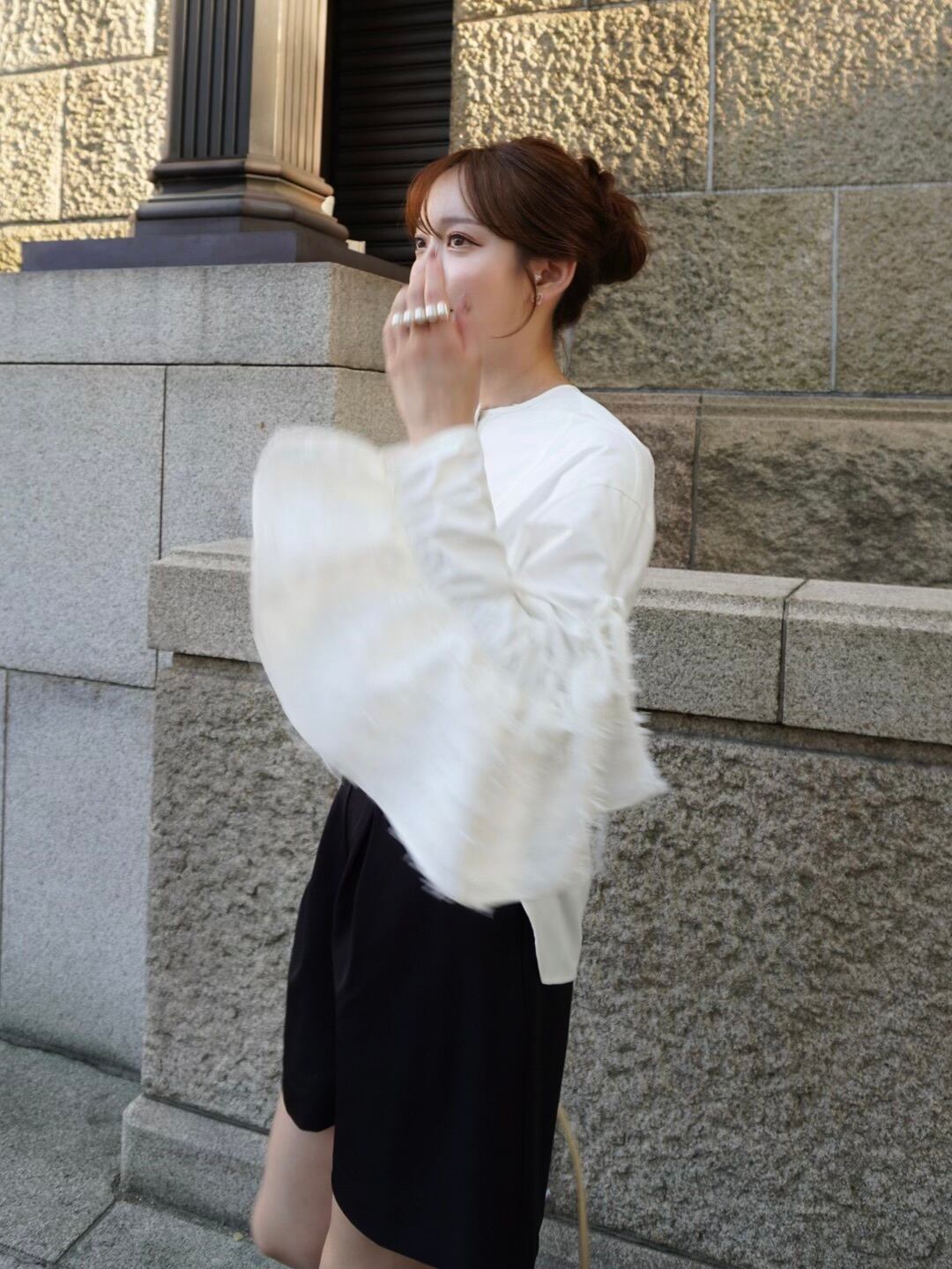 hyeon ヘヨン　sheer cloudy blouse ブラウス