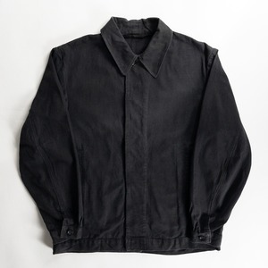 1970s "Soviet Military" Black Cotton Twill Work Jacket
