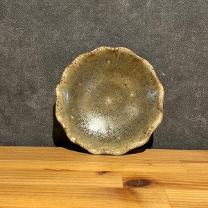 森山陶器 波小皿 薄鉄釉
