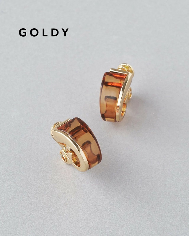 GOLDY/ゴールディ/スワール クリア カラー イヤリング/アクセサリー/2240305【追跡可能メール便180円】