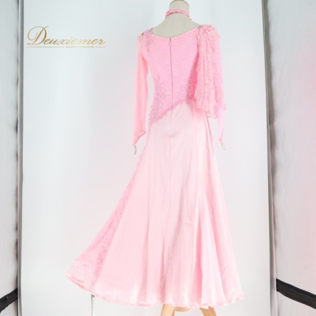 社交ダンス 衣装 ワンピース ドレス ピンク系 セキネ SEKINE 日本製 ピンク レース パーティ 発表会 レースワンピース ロングワンピース フレアスカート ふんわり 可愛い エレガント かわいい ピンクドレス ダンスドレス 発表会ドレス 舞台衣装 華やか フラワーレース 花柄レース レディース パーティー 衣装用