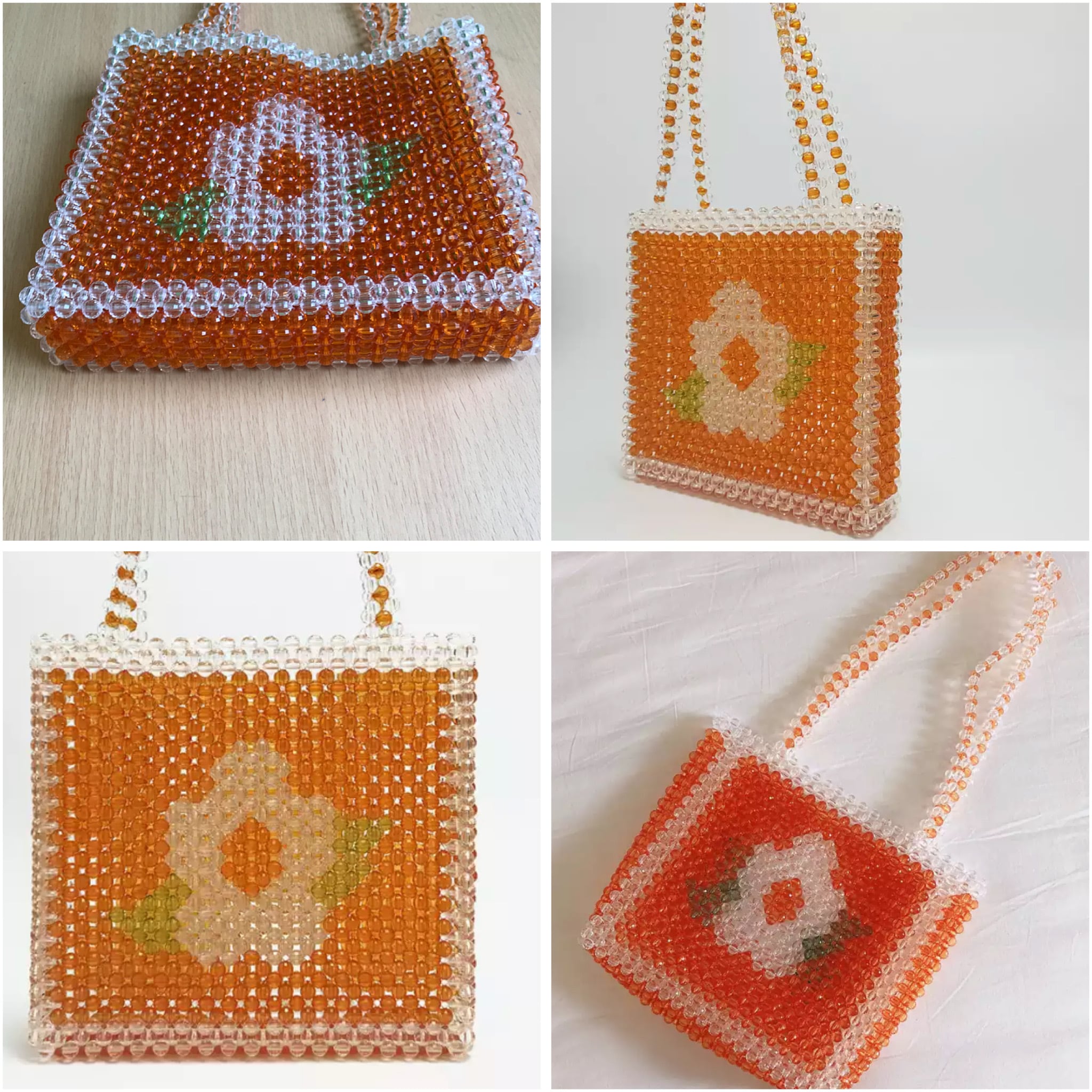 ハンドメイド レトロフラワー ビーズバッグ | ARIA MARKET ハンドメイド レトロフラワー ビーズバッグ | ARIA MARKET