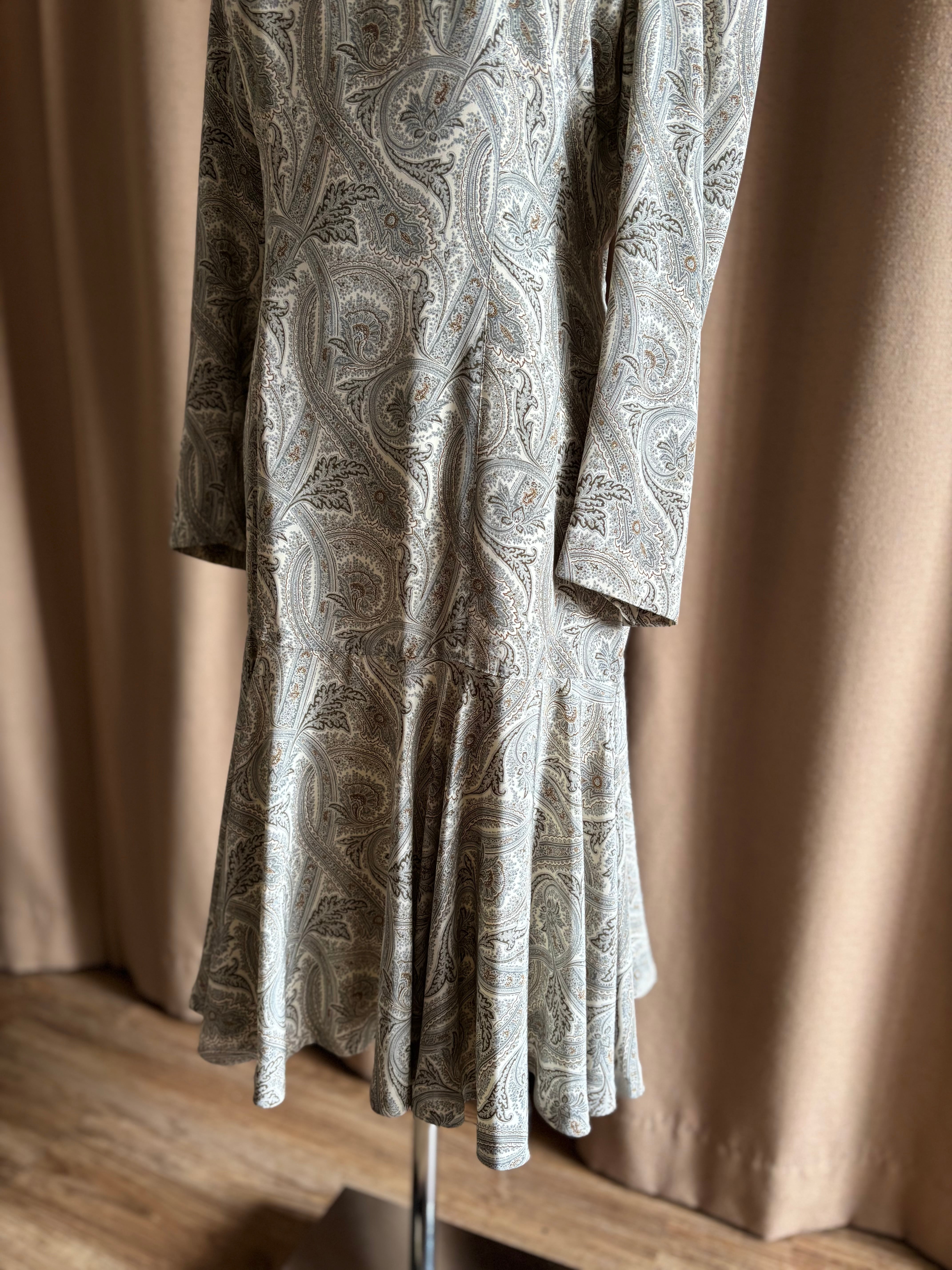 MADE IN JAPAN paisley pattern classic dress-5209-4 | COLLENTE vintage
