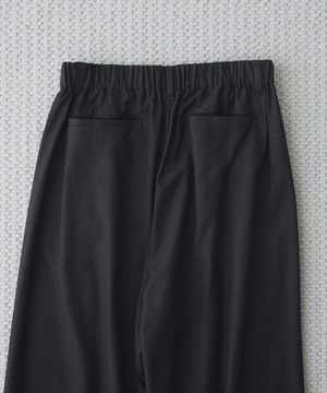 CLASSIC TR WOOL DEEP TUCK TROUSERS【セットアップ対応】/ black
