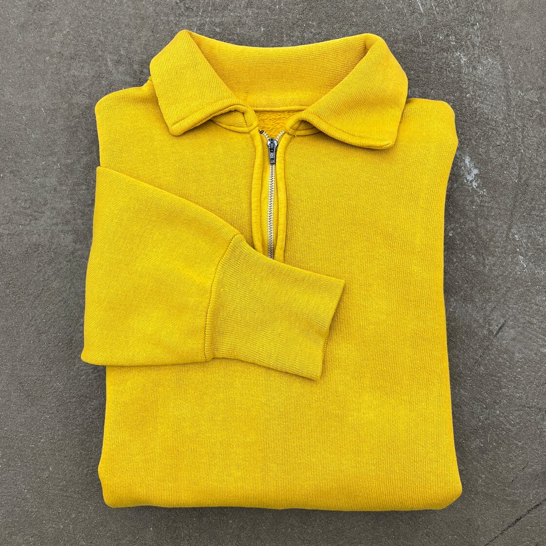 60s Half Zip Vintage Sweat Shirt 60年代 ハーフジップ 襟付き 