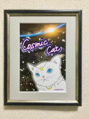 【アート絵画】Cat3（インチサイズ）地球を想う