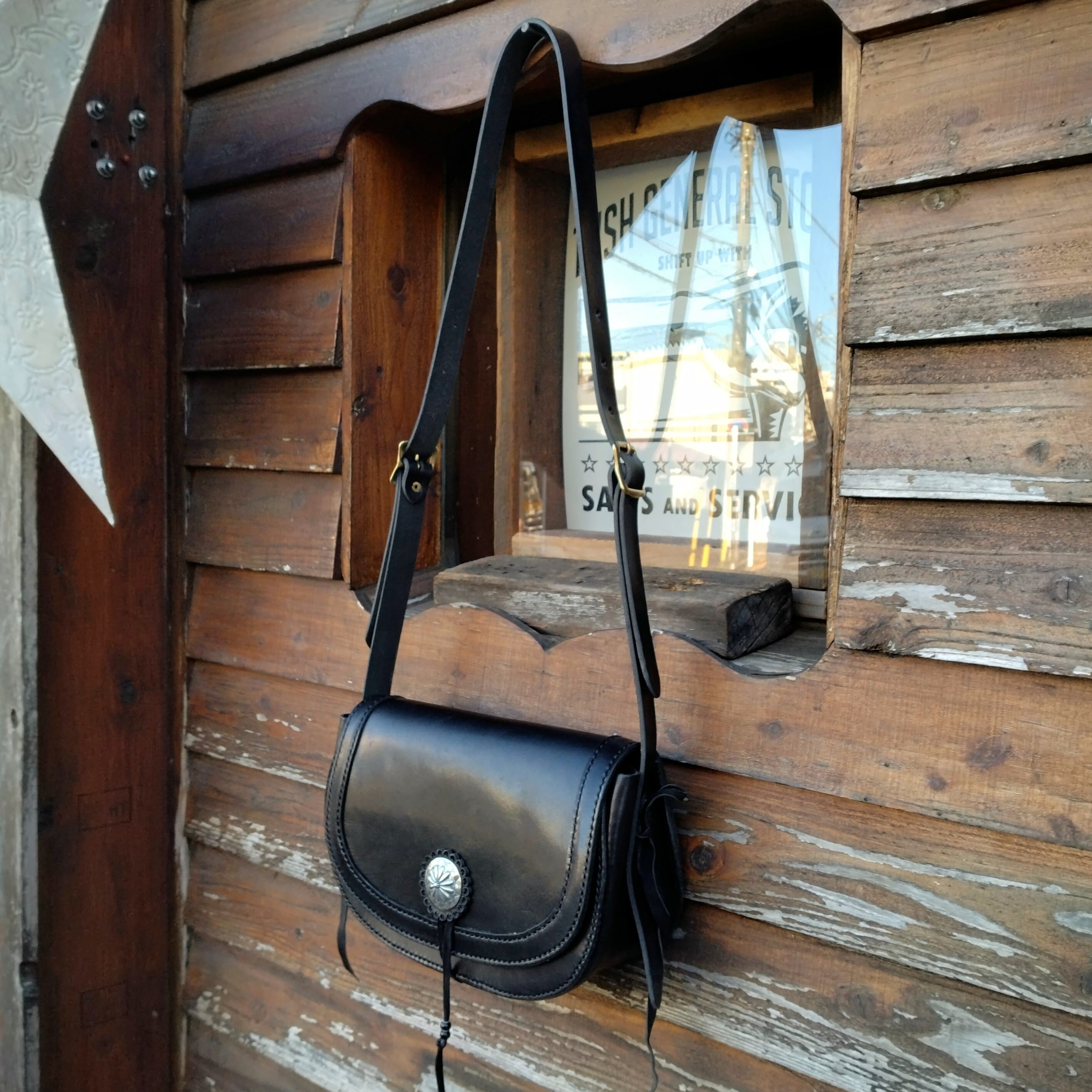Vintage leather bag shoulder sullen 茶色編み