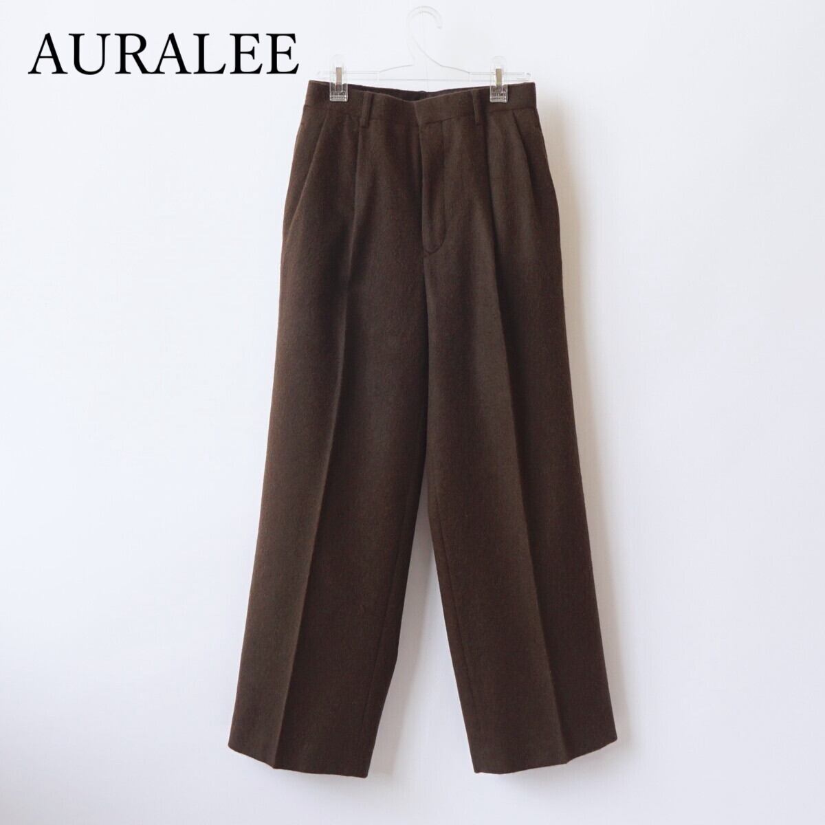 AURALEE/オーラリー・BABY CAMEL FLANNEL TWO-TUCK SLACKS | a flat shop