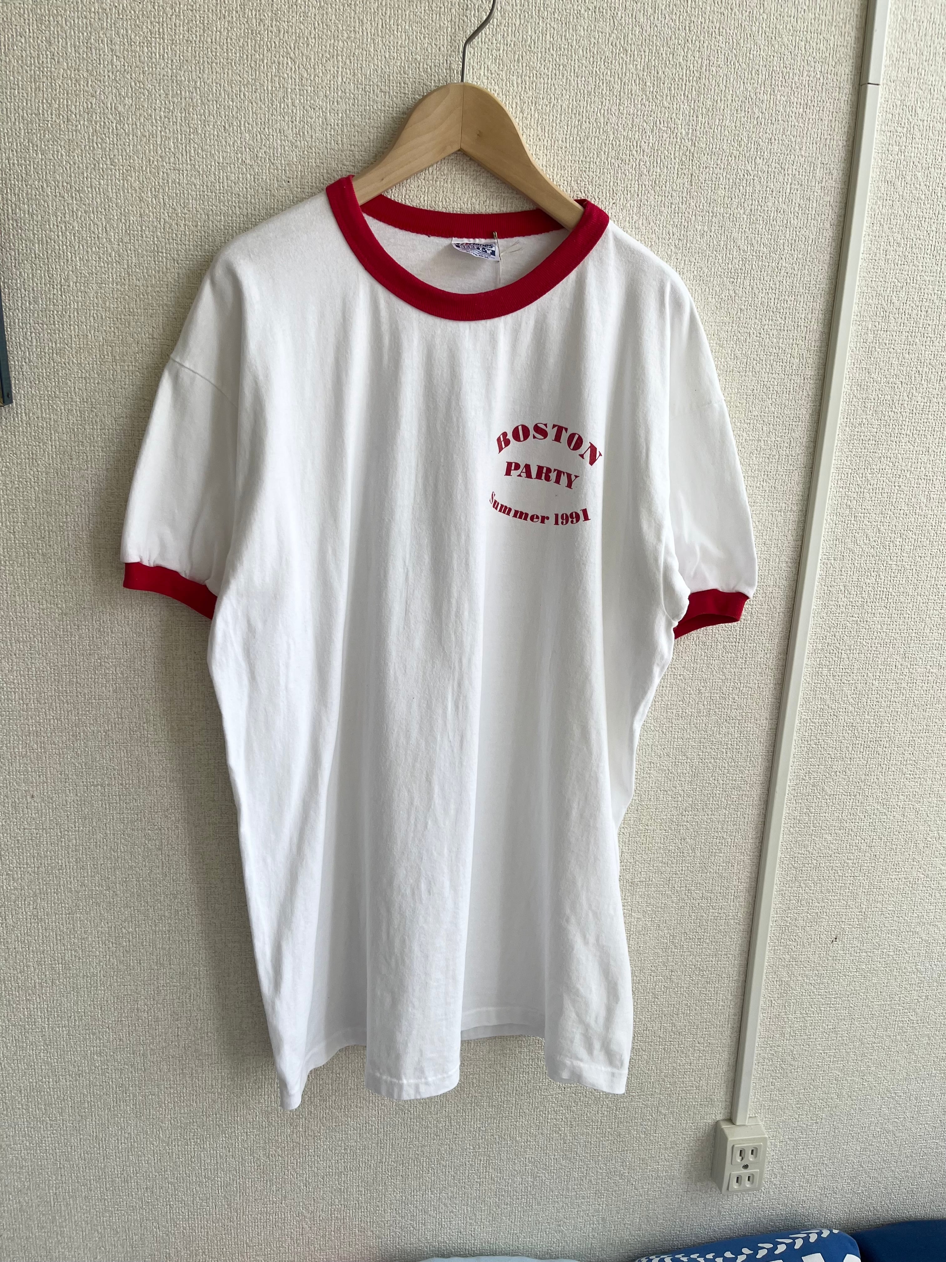 古着 usa製 Hanes リンガーT "1991 BOSTON PARTY"