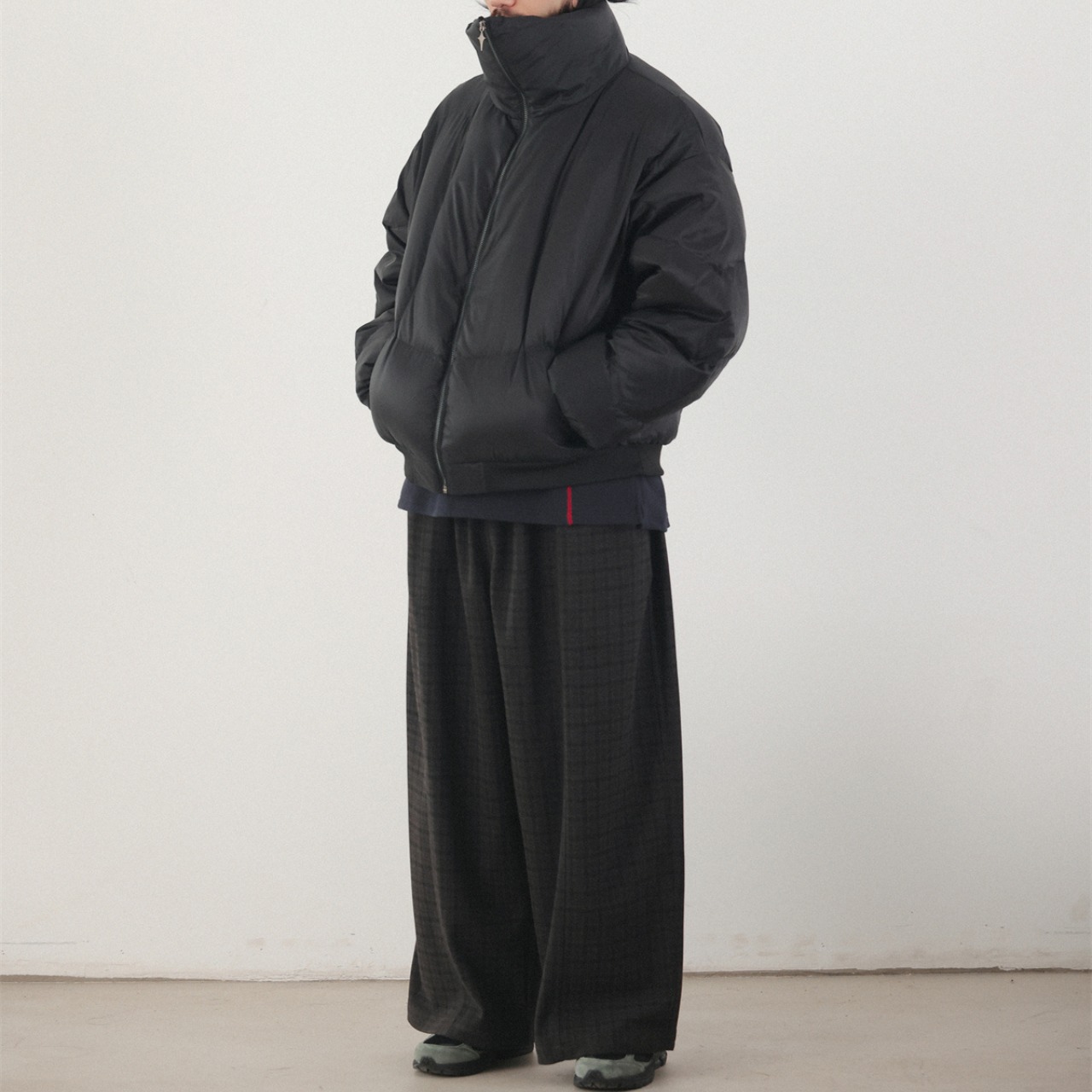 チェックフリース ワイドパンツ N3464 - 9