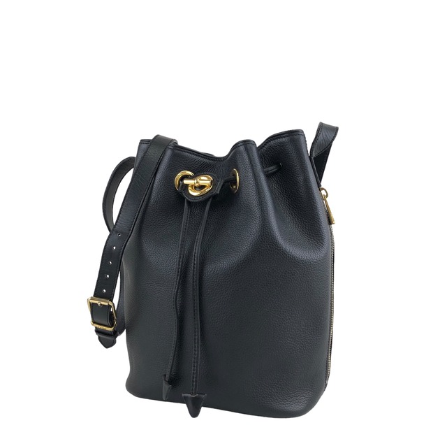 CELINE セリーヌ ショルダーバッグ ブラック マンテル レザー 巾着 vintage ヴィンテージ オールド hb8yju