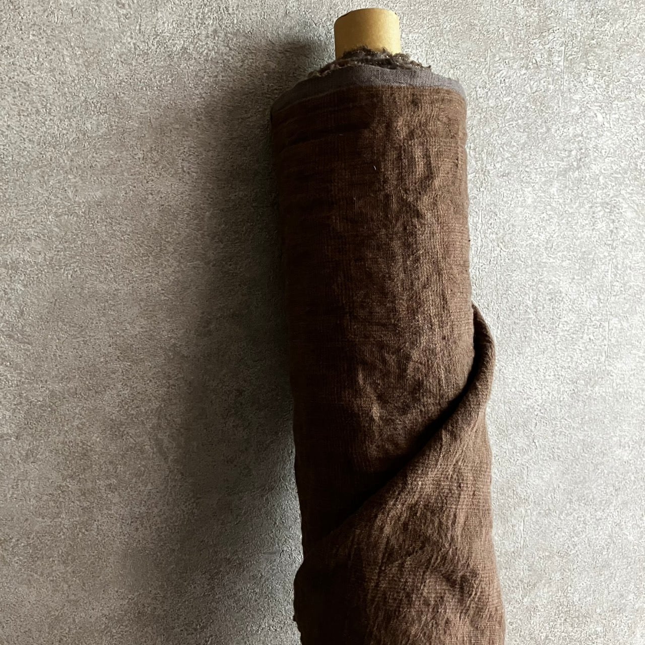一反販売】20.8m 送料無料 CACAO BROWN VINTAGE WASHED GLENCHECK
