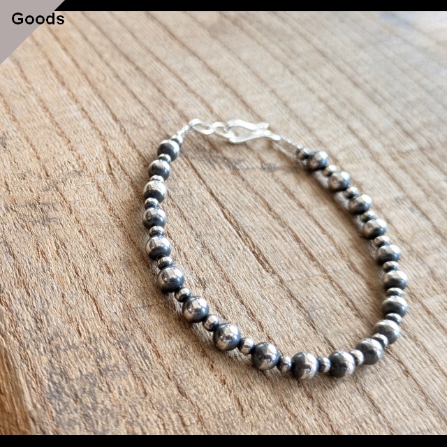 Ericka Nicolas Begay ナバホパールMIXブレスレット Navajo Pearl Bracelet / 5mm×3mm 20cm　（Oxidized）