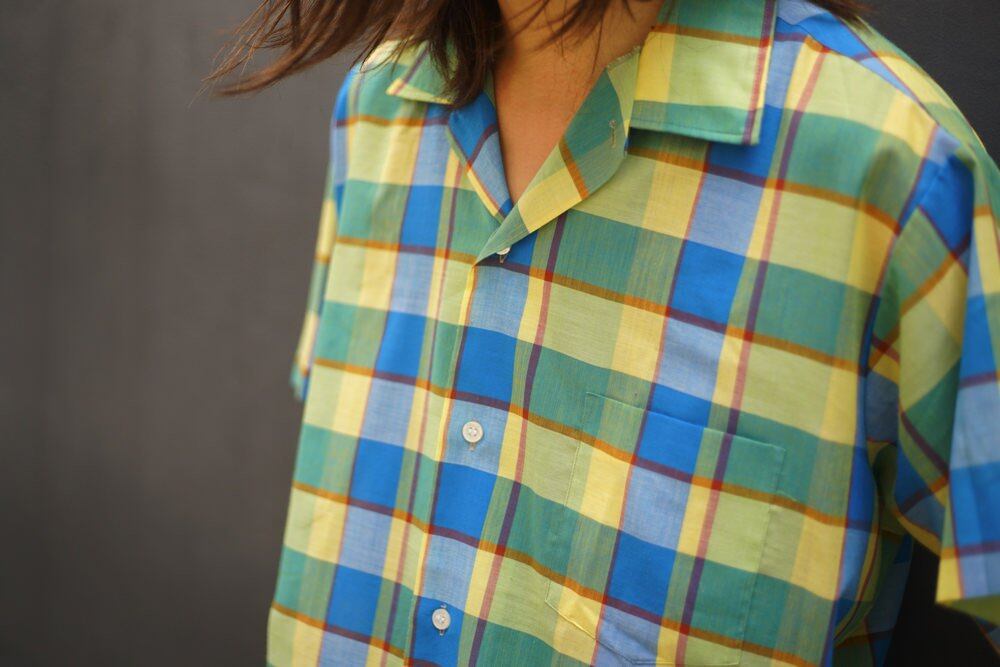 ARISTOCRAT] Vintage S/S Open Collar Shirt [1960s-] Vintage Open
