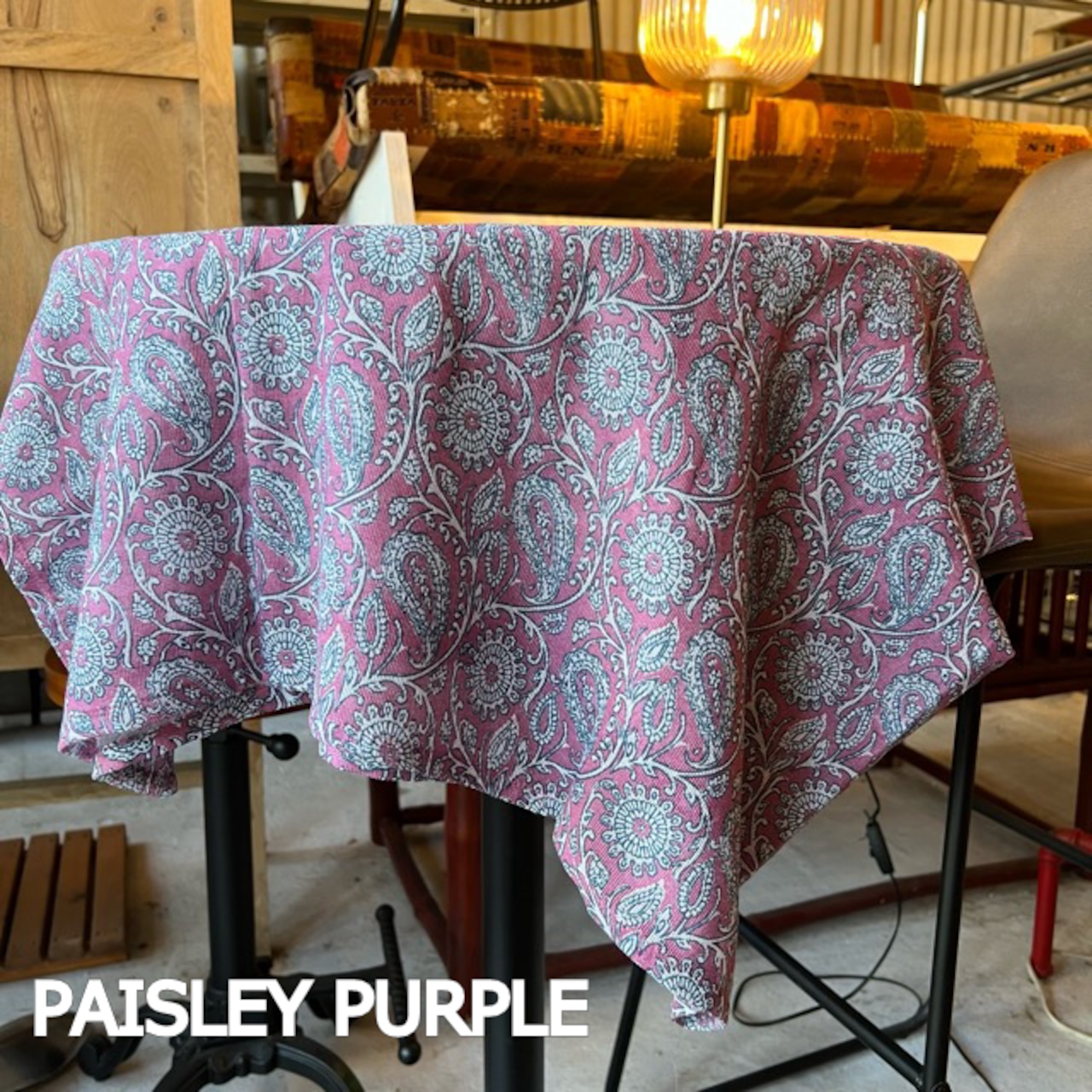 MULTI CLOTH PAISLEY　2Color マルチクロス　ペイズリー　ブルー　パープル　マルチカバー　ペイズリー柄　テーブルクロス　　ソファーカバー　ベッドカバー　　PAISLEY　BLUE　PURPLE　
