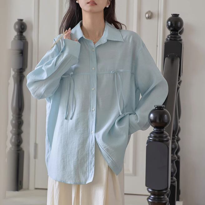 front ribbon design shirt