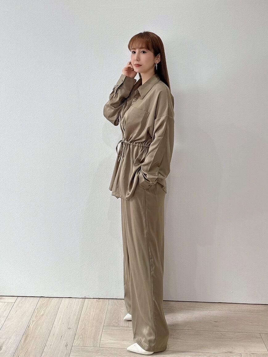 上質サテンセットアップ ¥12,000+tax | mocoa's inc