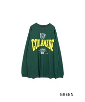 COOLAアングルロゴルーズロングスリーブTシャツ (GREEN)　CQ-47009