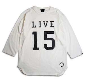 EVILACT " 15th ANNIVERSARY Baseball tee " White