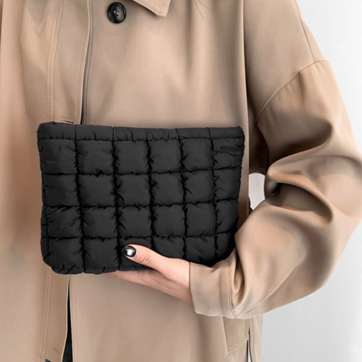 コスメポーチ トラベル バッグ レディース 韓国 化粧ポーチ おしゃれ 大人 かわいい きれいめ キルティング風 小物入れ 持ち運び 手提げ 旅行 出張 通勤 通学 大人可愛い 大人女子