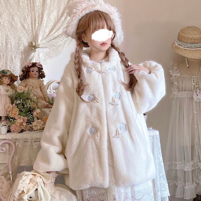 ロリータ ファーコート ダッフル うさぎ耳 ミディアム丈 | ChouChou ロリータ ファーコート ダッフル うさぎ耳 ミディアム丈 | ChouChou
